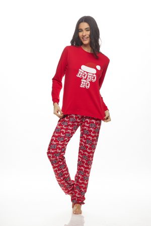 Alternative view of Γυναικεία πυζάμα Galaxy “x-mas” κόκκινο 203-25