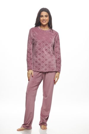 Γυναικεία πυζάμα Galaxy Βελούδο σάπιο μήλο 843-25