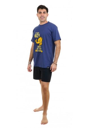 Alternative view of Ανδρική καλοκαιρινή πυτζάμα Sara “Garfild” μπλε 1284