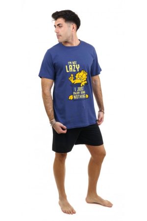 Ανδρική καλοκαιρινή πυτζάμα Sara “Garfild” μπλε 1284