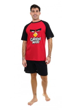 Ανδρική καλοκαιρινή πυτζάμα Sara “Angry Birds” κόκκινο 1286