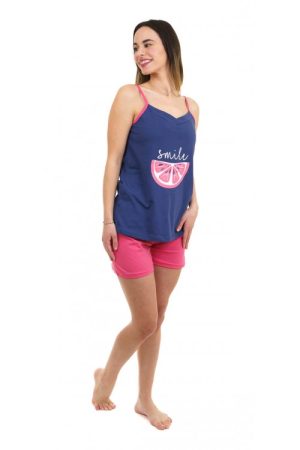 Alternative view of Γυναικεία καλοκαιρινή πυτζάμα Sara “Smile” μπλε 1295