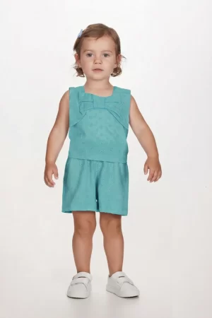 Σετ κορίτσι Joyce “Bow” τιρκουαζ 2611147