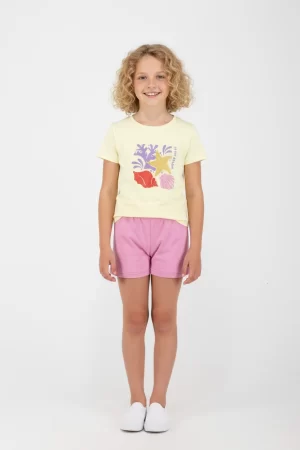 Σετ κορίτσι Joyce “Seashels” κίτρινο 2613149