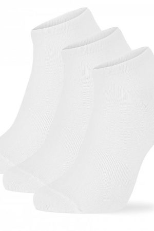 Κάλτσες βαμβακερές Ημίκοντες λεπτές Walk 3 ζεύγη λευκά v16-010101