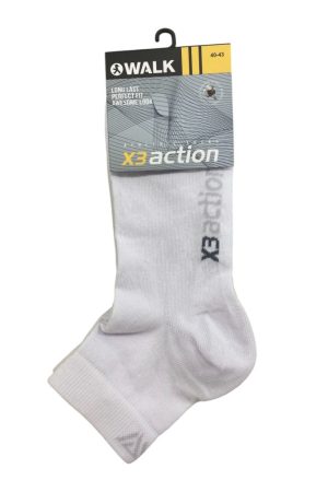 Alternative view of Κάλτσες βαμβακερές Ημίκοντες λεπτές Walk 3 ζεύγη λευκά v16-010101