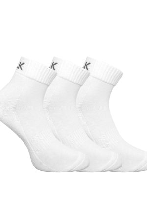 Κάλτσες βαμβακερές Ημίκοντες αθλητικές Walk 3 ζεύγη λευκά v17-010101