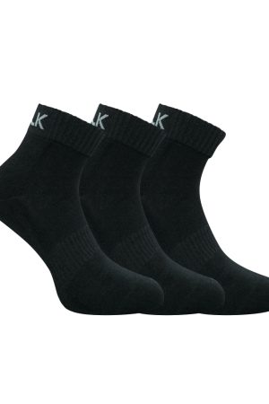 Κάλτσες βαμβακερές Ημίκοντες αθλητικές Walk 3 ζεύγη μαύρα v17-020202