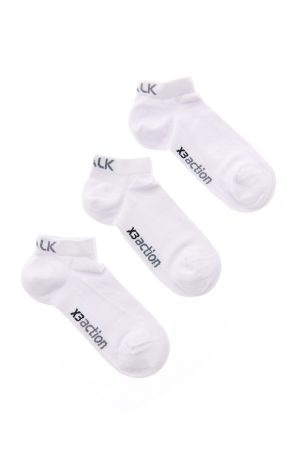 Alternative view of Κάλτσες βαμβακερές κοφτές Walk 3 ζεύγη λευκά v20-010101