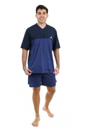 Alternative view of Ανδρική καλοκαιρινή πυτζάμα PLUS SIZE Dustin “Shark” μπλε B675