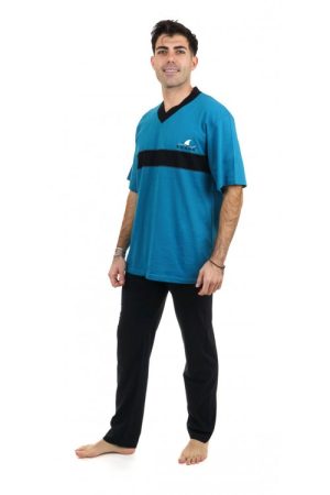 Ανδρική πυτζάμα Dustin 2 παντελόνια “Σετ” πετρόλ B683