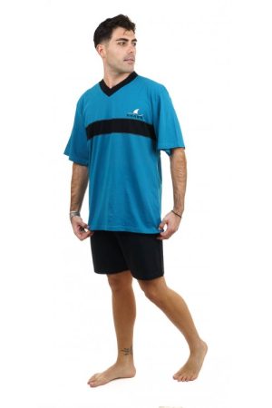 Alternative view of Ανδρική πυτζάμα Dustin 2 παντελόνια “Σετ” πετρόλ B683