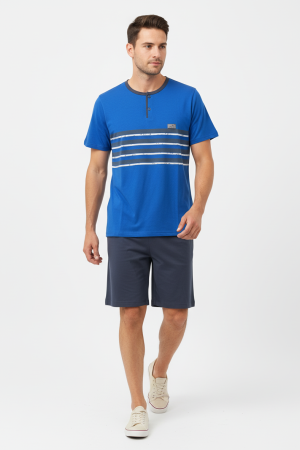 Alternative view of Ανδρική πυτζάμα Dustin 2 παντελόνια “Σετ” μπλε ρουά B665