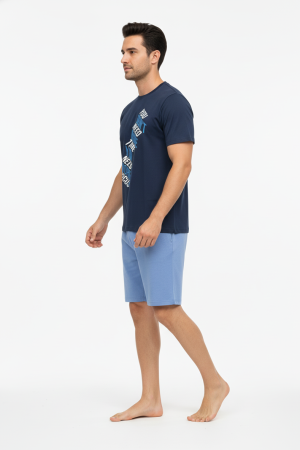 Alternative view of Ανδρική καλοκαιρινή πυτζάμα Dustin “Focus” μπλε B672
