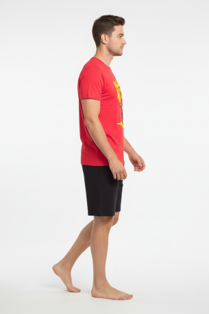 Alternative view of Ανδρική καλοκαιρινή πυτζάμα Sara “Daffy D” κόκκινο 1287