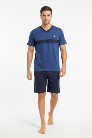 Alternative view of Ανδρική πυτζάμα Dustin 2 παντελόνια “Σετ” μπλε indigo B683