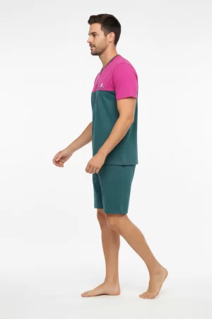 Alternative view of Ανδρική καλοκαιρινή πυτζάμα Dustin “Shark” βυσσινή B670