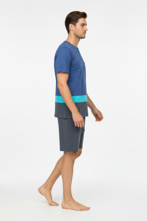 Alternative view of Ανδρική καλοκαιρινή πυτζάμα Dustin “Line” Μπλε indigo B671