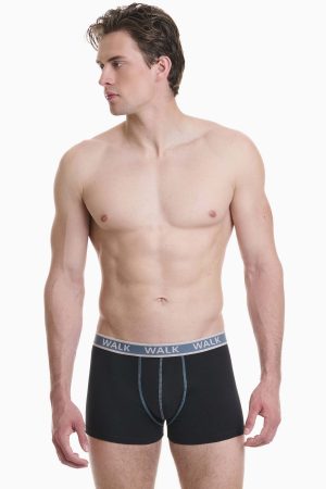 Boxer Ανδρικό Walk 2 τεμάχια μαύρο-μαύρο W1756-0202