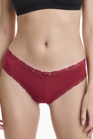 Εσώρουχο Bamboo Brazilian Hipster Walk κόκκινο-πετρόλ 2τεμ. W2014-2887