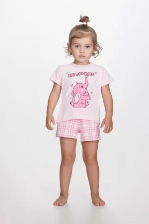 Πυτζάμα κορίτσι Dreams “SET ELEPHANT ALLOVER” ροζ 2623107