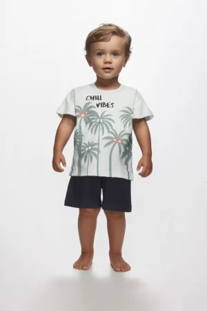 Πυτζάμα αγόρι Dreams “PALMTREES” χακι 2624108