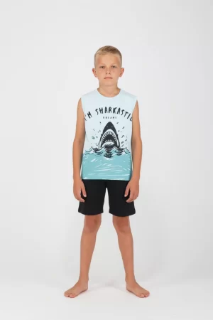Πυτζάμα αγόρι Dreams “SET SHARK-ASTIC” σιελ 2626110