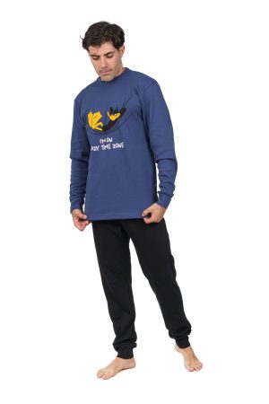 Ανδρική πυτζάμα Sara “Daffy” μπλε indigo 1303