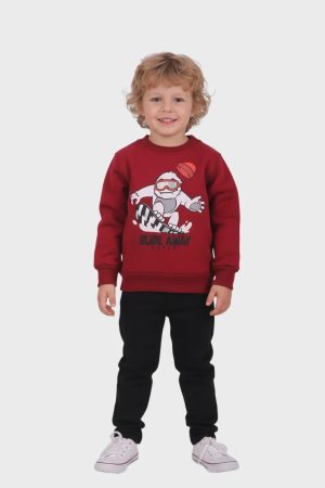Σετ φόρμας αγόρι Joyce “Snowboarder” μπορντό 2662120