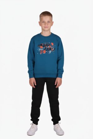 Σετ φόρμας αγόρι Joyce “Urban crew” πετρόλ 2664121