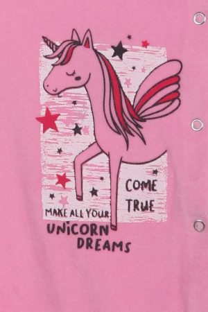 Alternative view of Φορμάκι ολόσωμο Βελουτέ κορίτσι Dreams “Unicorn magic” ροζ 2671204