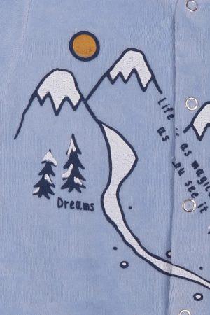 Alternative view of Φορμάκι ολόσωμο Βελουτέ αγόρι Dreams “Ski” σιελ 2672203