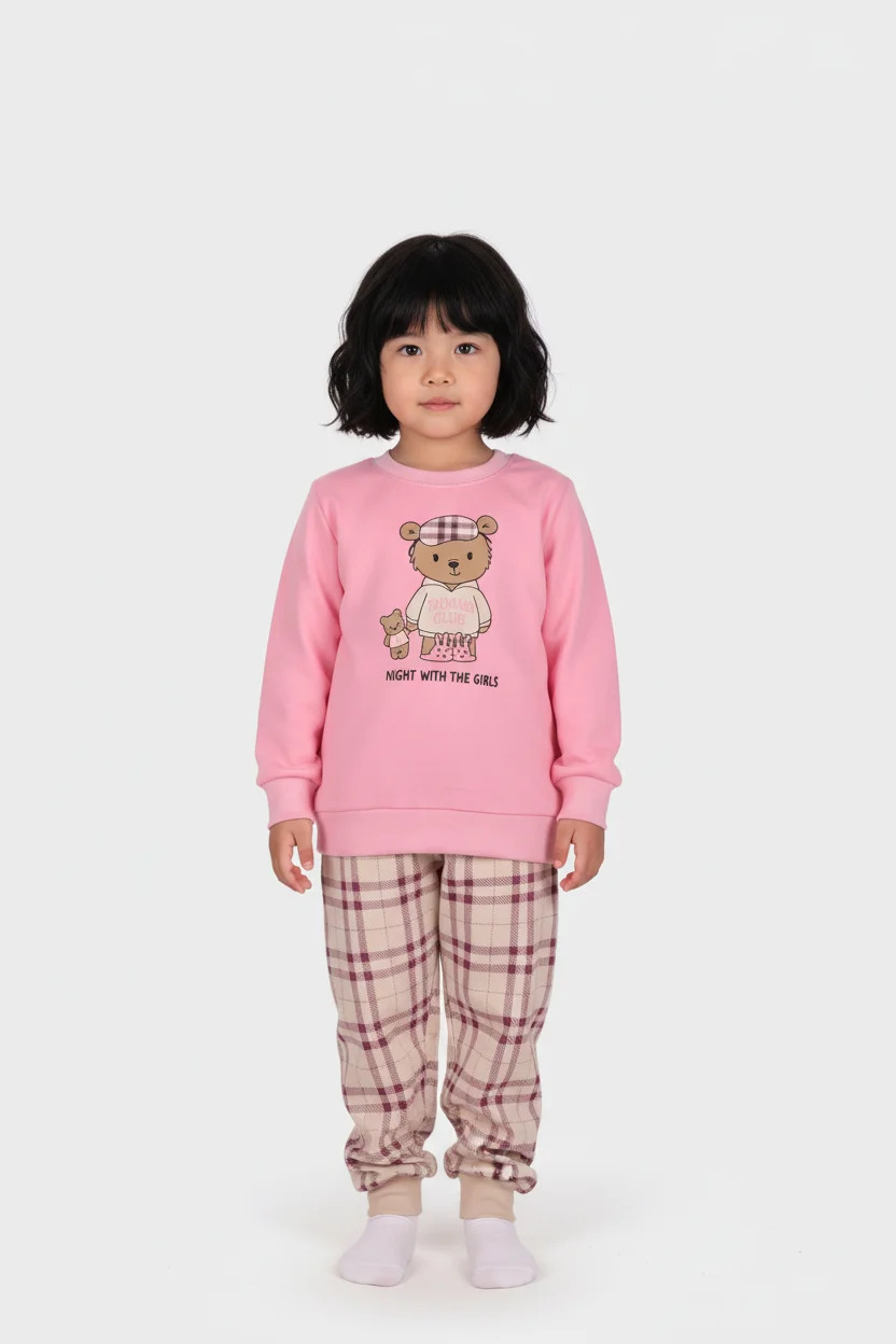 Πυζάμα κορίτσι Dreams “Sleepy bear” ροζ 2673106