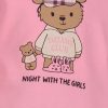 Πυζάμα κορίτσι Dreams “Sleepy bear” ροζ 2673106 - Image 2