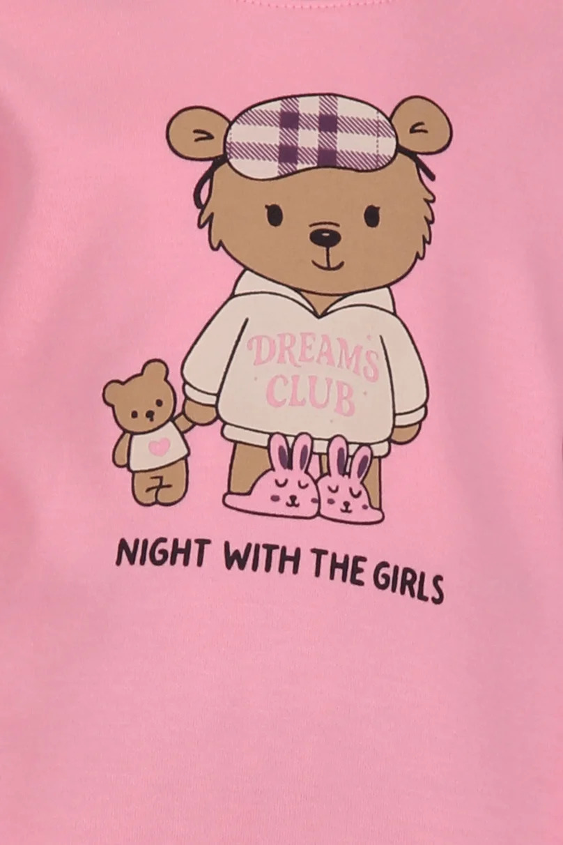 Πυζάμα κορίτσι Dreams “Sleepy bear” ροζ 2673106 - Image 2