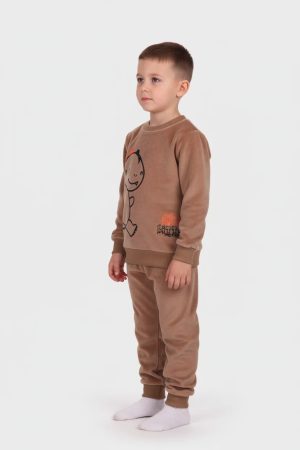 Alternative view of Πυζάμα Βελουτέ αγόρι Dreams “Little dino” καφέ 2674101