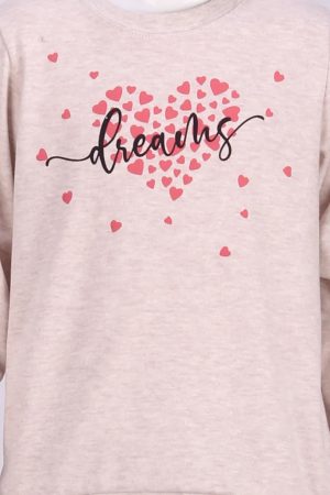 Alternative view of Πυζάμα κορίτσι Dreams “Hearts” εκρού 2675105
