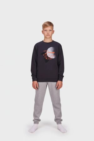 Πυζάμα αγόρι Dreams “Moonchild” ανθρακί 2676102