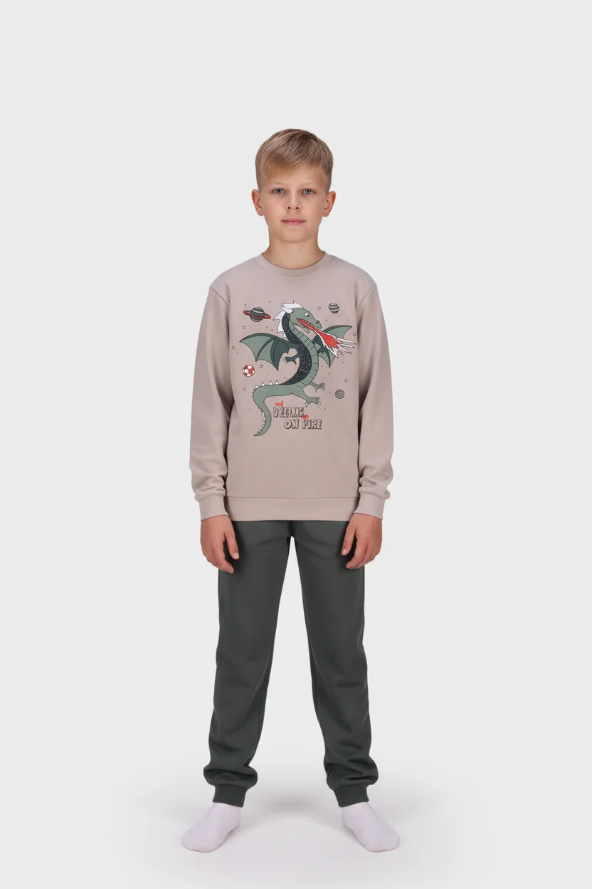 Πυζάμα αγόρι Dreams “Dragon” μπεζ 2676110