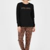 Πυτζάμα γυναικεία Dreams “Leopard“ μαύρο 2677103