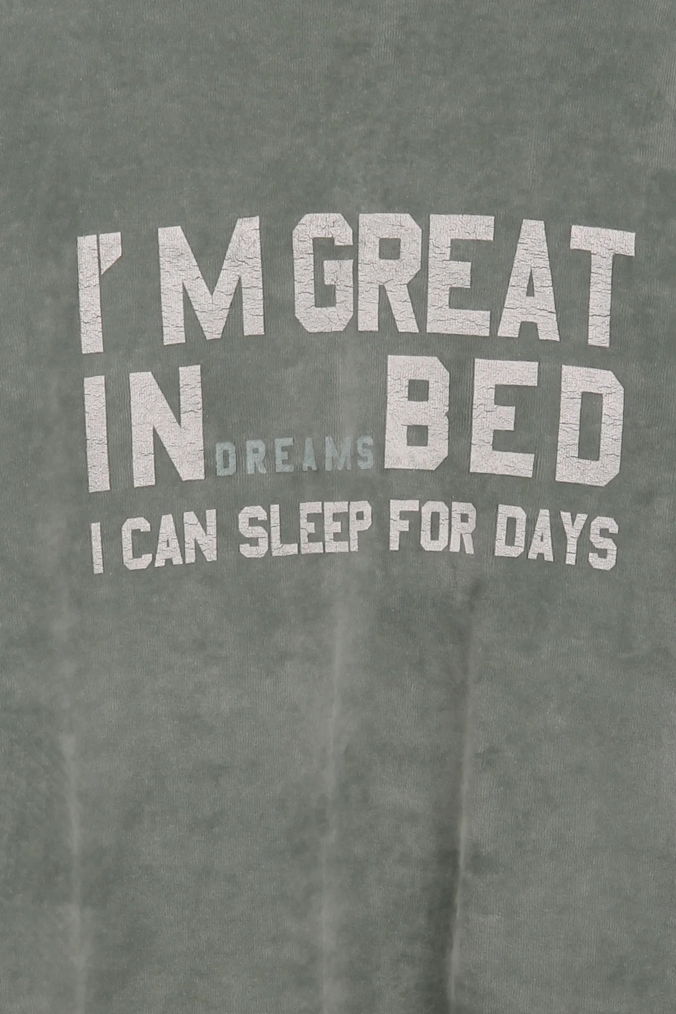 Πυτζάμα Βελουτέ ανδρική Dreams “I'm great“ χακί 2678104 - Image 2