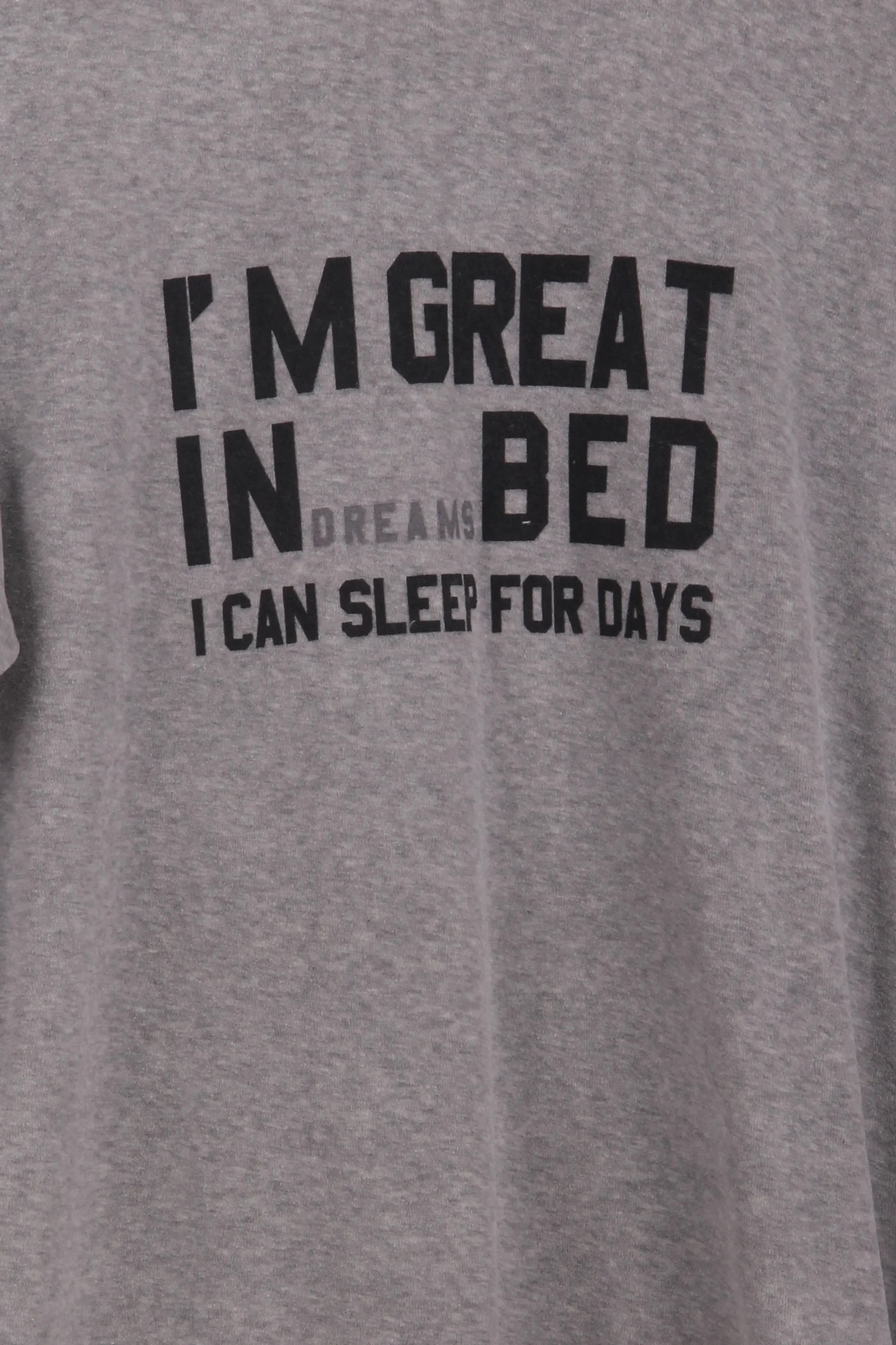 Πυτζάμα Βελουτέ ανδρική Dreams “I'm great“ γκρι 2678104 - Image 3
