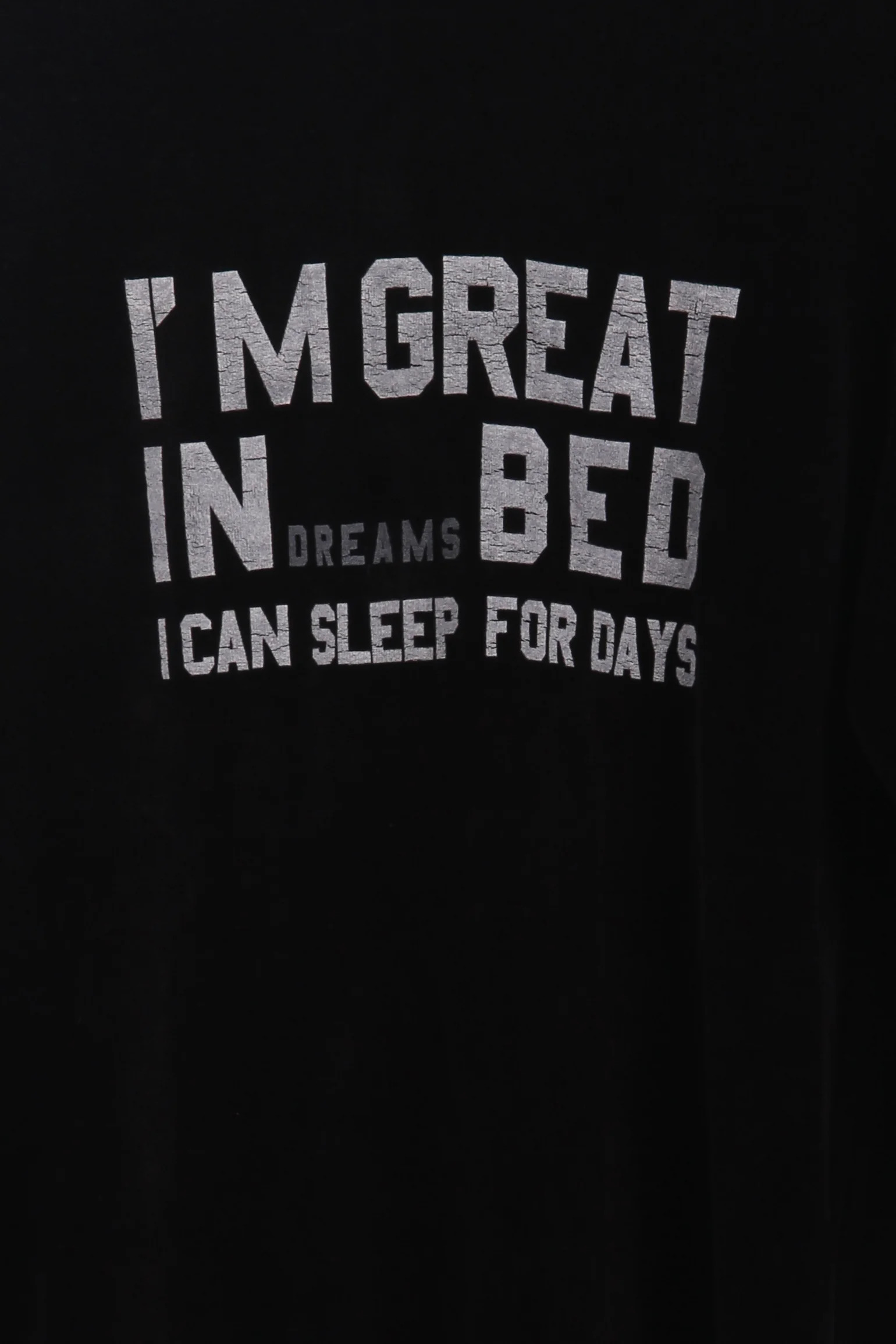 Πυτζάμα Βελουτέ ανδρική Dreams “I'm great“ μαύρο 2678104 - Image 2