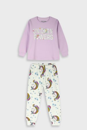 Πυτζάμα κορίτσι Energiers “unicorn” λιλα 35-126302-9