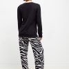 Πυτζάμα γυναικεία Loe Homewear μαύρο 4954 - Image 8