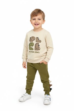 Σετ αγόρι Action Sportswear “Dino“ εκρού 12620033