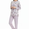 Πυτζάμα γυναικεία Γιώτα Homewear ροζ 4915 - Image 3