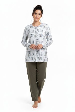 Πυτζάμα γυναικεία Γιώτα Homewear μπεζ 4915