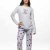 Γυναικεία πυζάμα Galaxy “Koala” γκρι-σιελ 830-26