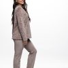 Γυναικεία Βελουτέ πυτζάμα Galaxy “Velour” μπεζ 853-26 - Image 3